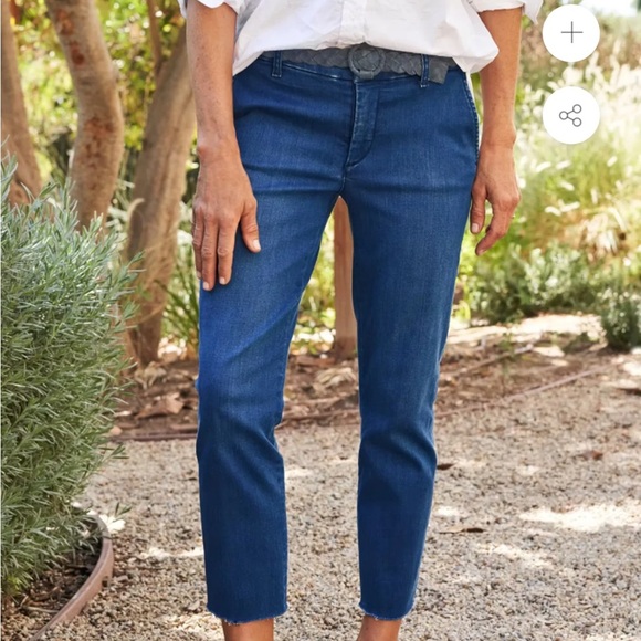 NWT Frank And & Eileen WICKLOW Pants 1977 Wash Italian Performance Denim 6